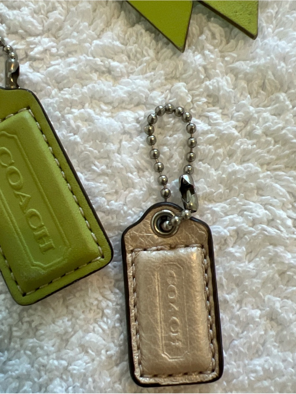 Coach Leather Tag Keychain Lot - Assorted Colors - Picture 6 of 13